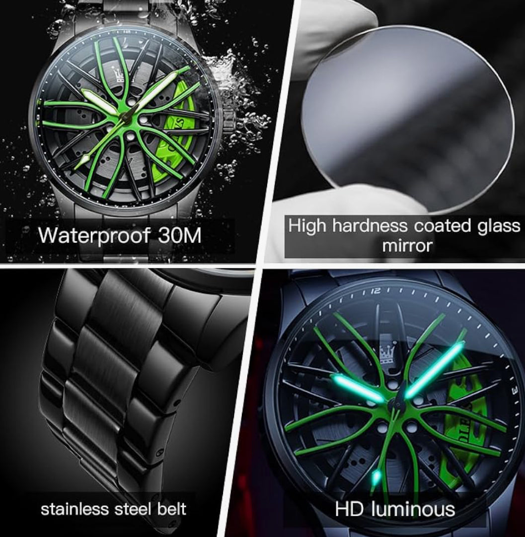 Stereoscopic Car Wheel Watch